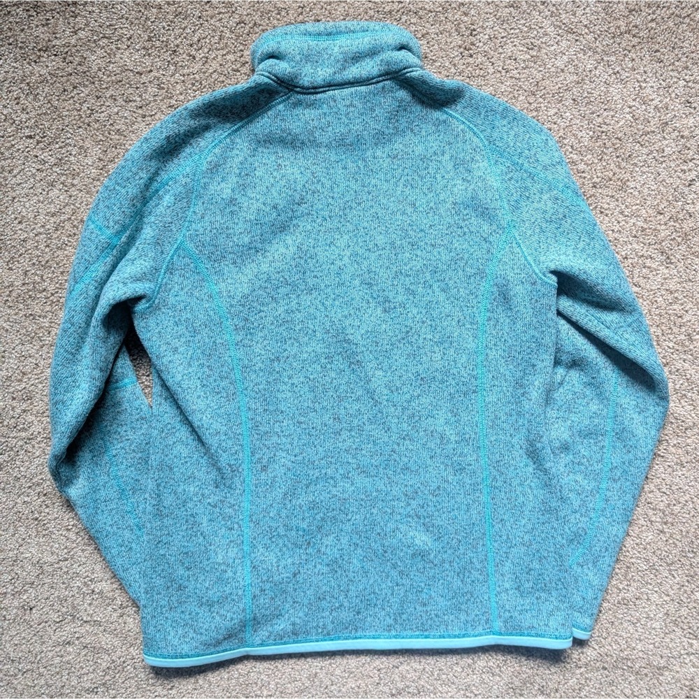 Patagonia Womens M Better Sweater Pullover 1/4 Zip Blue Teal Long Sleeve Outdoor - Picture 6 of 10